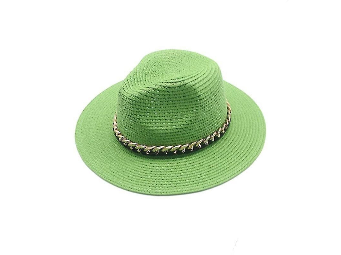2026 sombrero Fedora de Paja para Hombre 80% Paja Papel 20% Nylon Uv Protección Aireado Ligero Diy 3 Estilos Verde