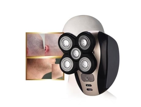 Depilação de barba 5 em 1 multifuncional elétrico aparador de barba recarregável 4d para cabeça flutuante Changm