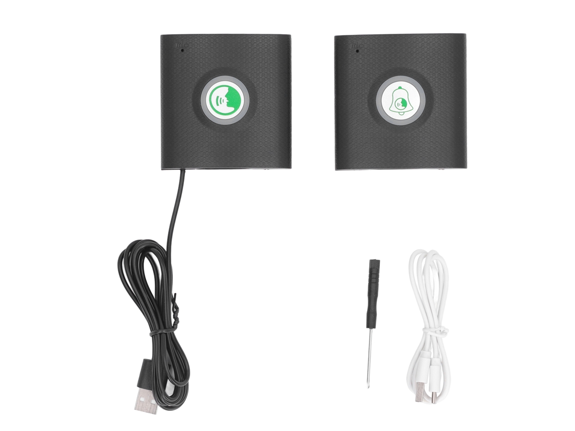 Campainha Sem Fio Ultra Longa Distância 2 Vias Talk Voz Intercom Lar Preto | S/MARCA