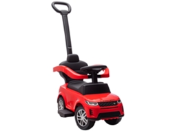 2 em 1 Passeio para Crianças de 18 a 36 Meses Land Rover Discovery com Alça Removível e Corrimão Vermelhos Ge