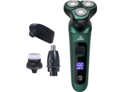 Aparador de barba elétrico, cabeça oscilante 3D, visor LCD