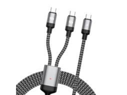 Cabo Usb-c Flexível Pd100w Para Carregamento Rápido, Trançado Em