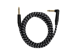 Aetheria cabo de Guitarra Elétrica 6.35mm Ofc 3m com Conector Dourado para Amplificador e Instrumentos