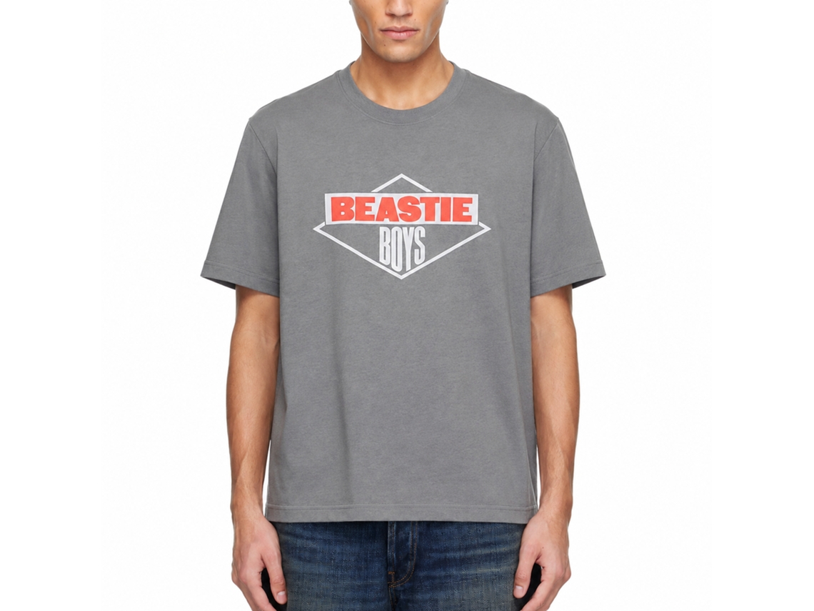 Beastie Boys Logo T-shirt Grey Classic Unisex Adults Size:m