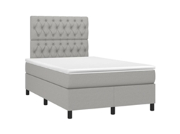 Box Spring Bed, Box Spring Beds Vidaxl Cinzeto Tecido (120 X 190 Cm)