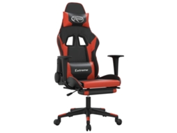 Conjunto 1 Cadeira De Gaming Vidaxl Vermelho Couro Sintético (67 X 58 X 128 Cm)