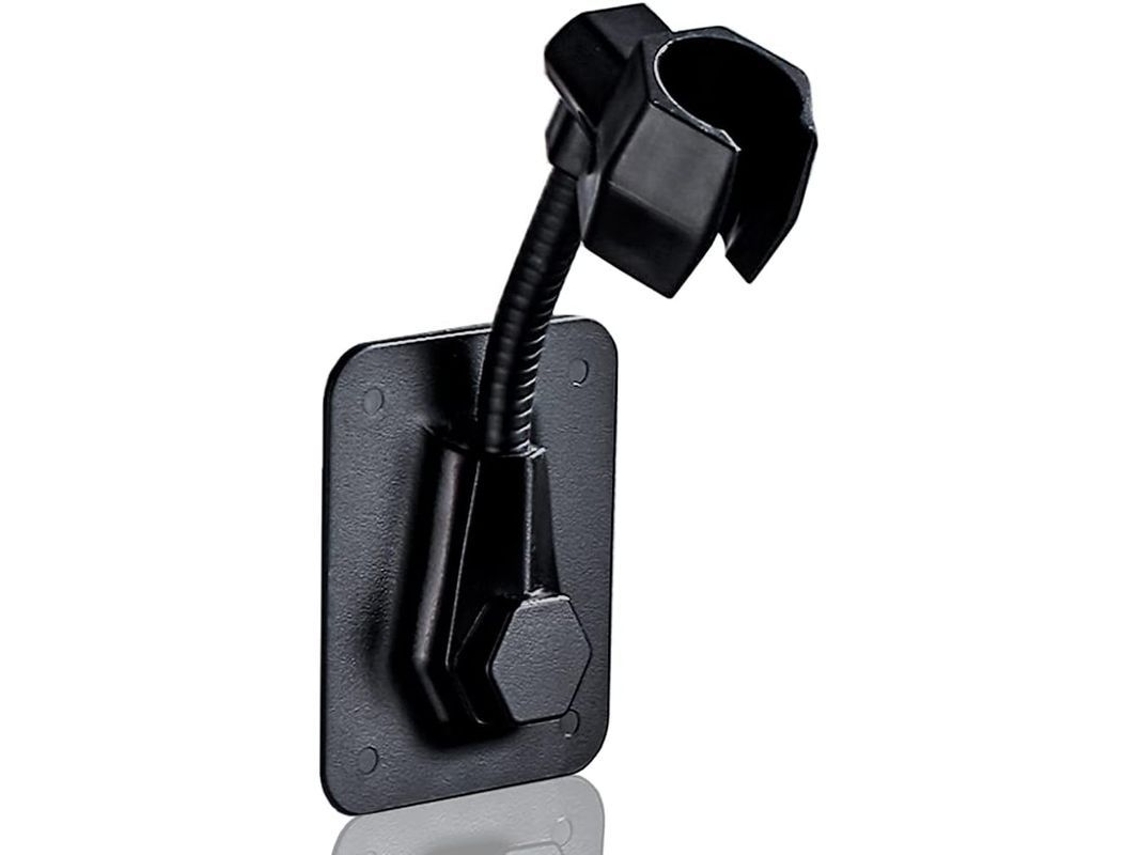 Suporte de ducha de parede autoadesivo, suporte de cabeça de ducha, preto, sem furar com S/MARCA
