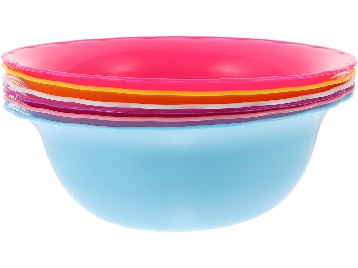 Conjunto De 6 Bacias Redondas De Plástico Para Cozinha E Jardim.
