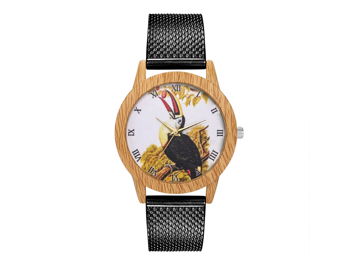 Reloj De Cuarzo Unisex Con Correa De Silicona Moda Pulsera Dial Redondo Negro