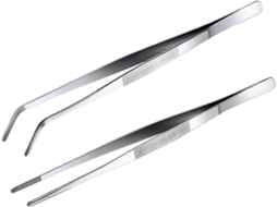 Pinça de Cozinha 20 Cm Precisão 2 Peças Chef Profissional para Churrasco de Carne Decoração Insuflável