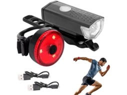 Conjunto De Luzes Recarregáveis Para Bicicleta, Luz Segurança