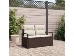 Vidaxl Sofá De Jardim Com Almofada 120 X 62 X 69 Cm. Vime Pe