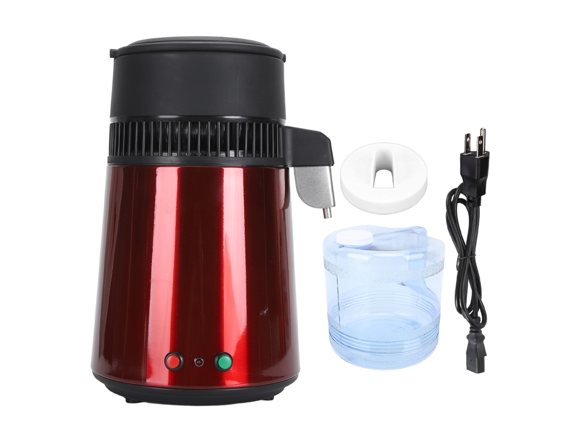 Destilador de água automático de aço inox 4L com duplo botão para casa e laboratório, 110V LAXISCREED