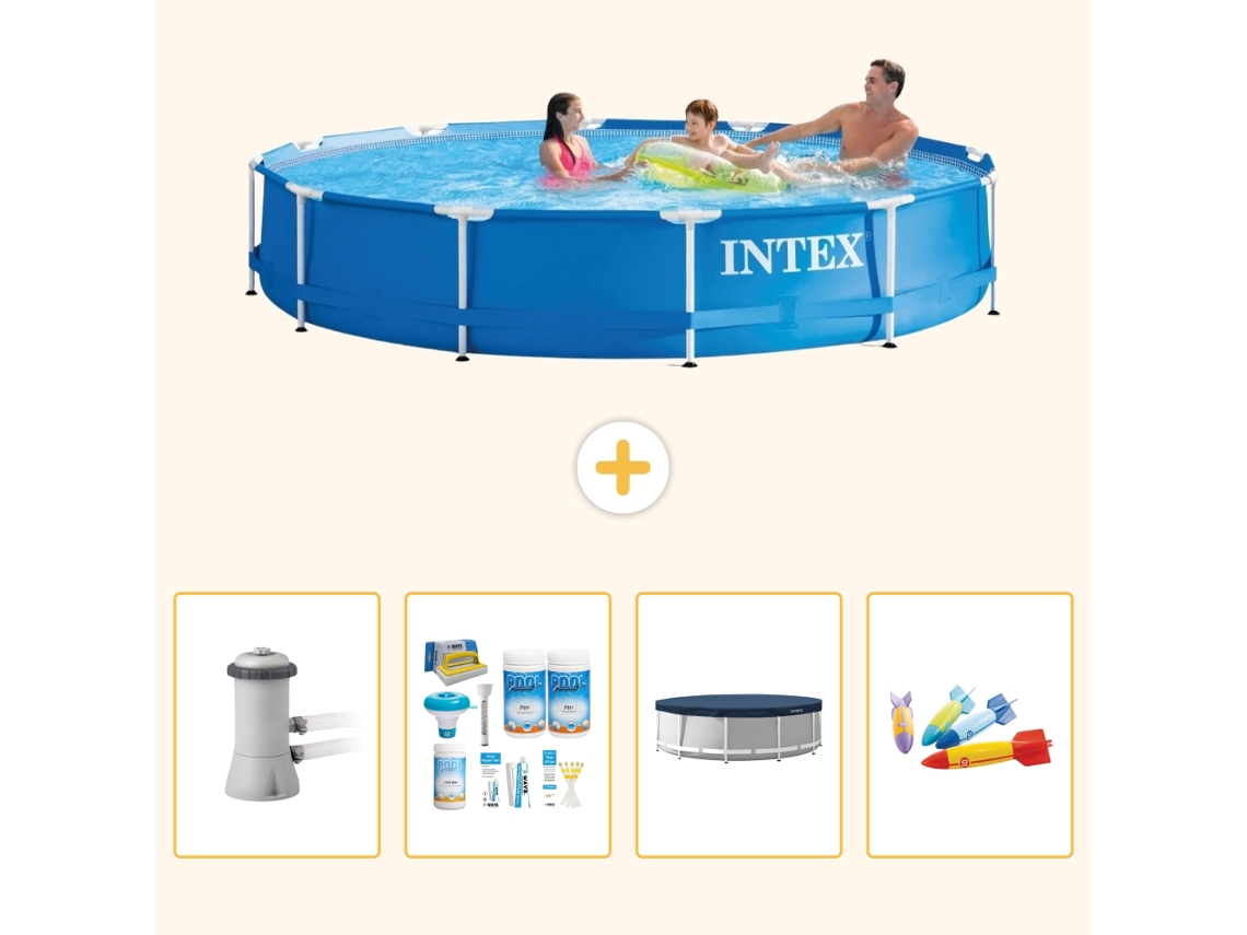 Intex Piscina Com Estrutura Redonda - 366x76 Cm - 5-peças S200