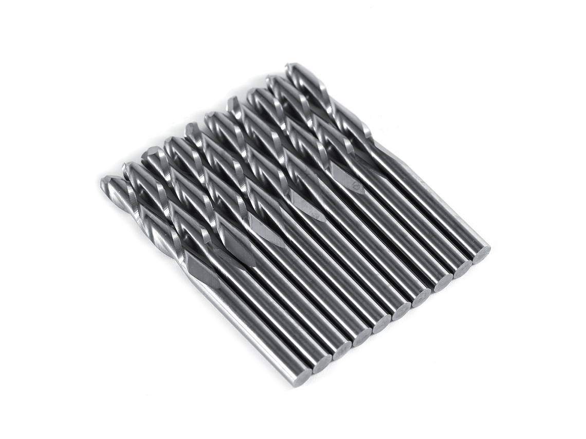 Laxiscreed Kit Com 10 Puncas De 1/8" Para Fresagem E Gravação Cnc Com Furação Em Espiral