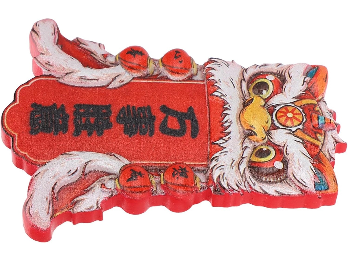 Ímã De Geladeira Iplusmile, Decoração Festiva Para Geladeira, Design De Leão, Estilo Chinês Festivo, Resina Magnética