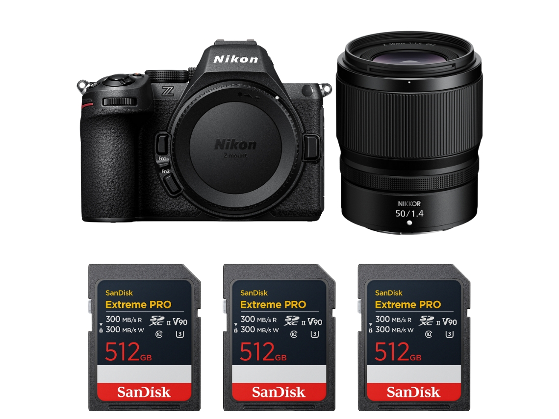 Z5 Ii + 50mm F/1.4 + 3 Sandisk 512gb Extreme Pro Uhs ii Sdxc + Ebook “20 Dicas para Fotos Que Impressionam” NIKON