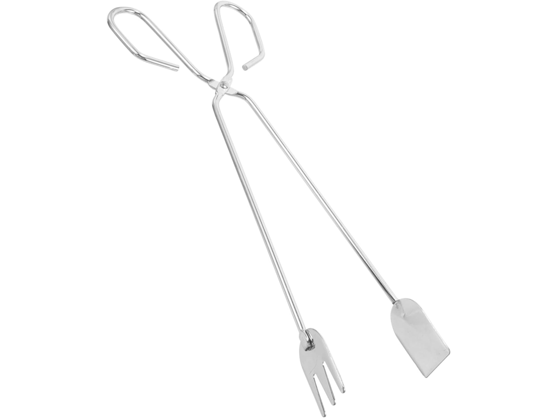 Pinça Para Carvão Kombuida De 31cm, Ferramenta Multifuncional De Metal Resistente Para Lareira, Churrasco Ao Ar Livre E