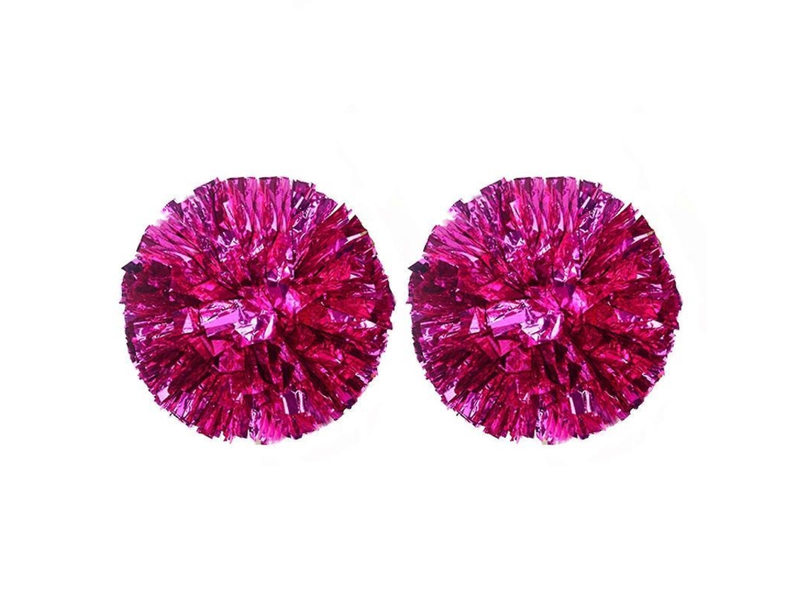 Lazo de cabelo grande para cheerleader e pompons metálicos, ideal para danças, softbol e decoração S/MARCA