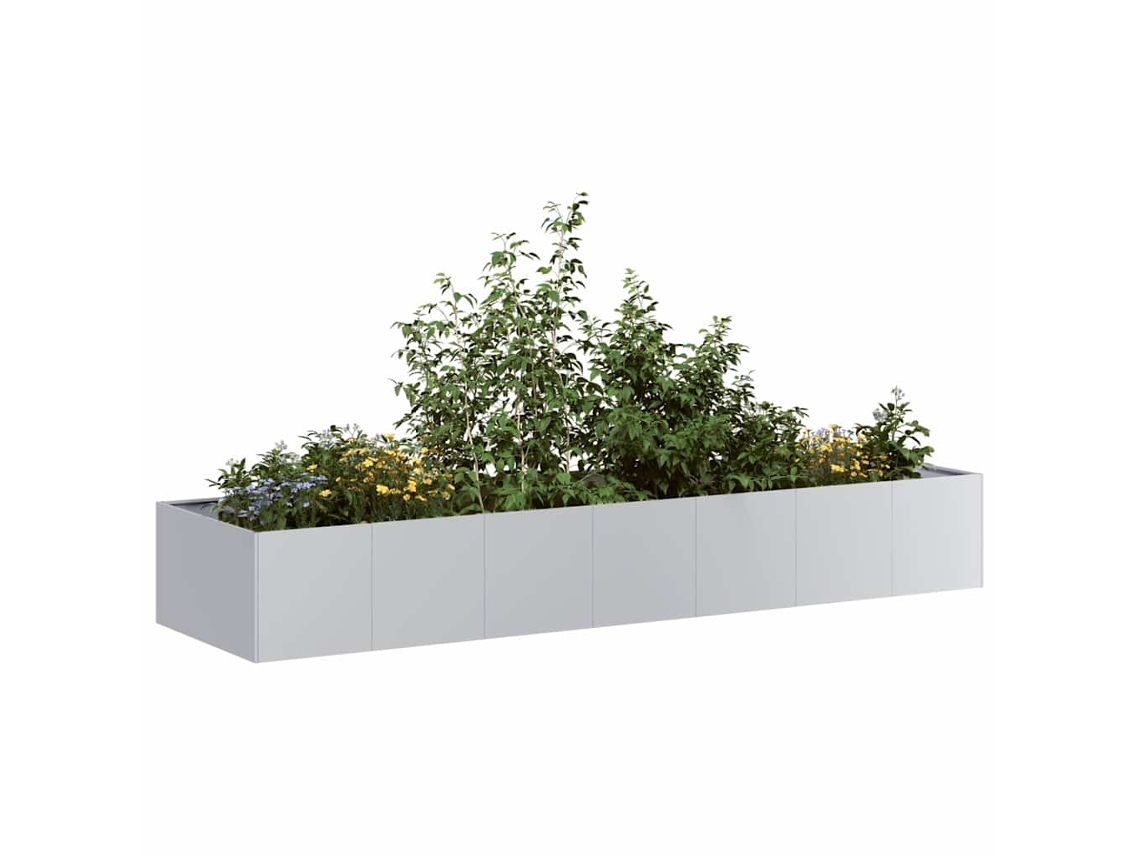 Vidaxl Vaso/floreira 280x80x40 Cm Aço Galvanizado