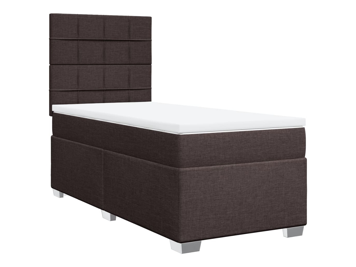 Cama box spring VIDAXL Marrom Tecido (90x190 cm)