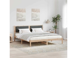 Vidaxl Estrutura Da Cama Com Cabeceira Cinza Escuro 180 X 200 Cm