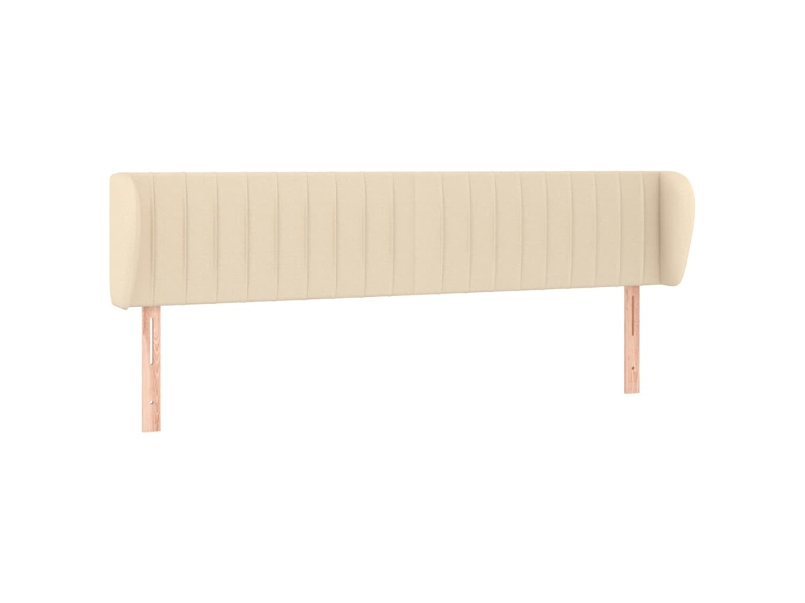 Cabeceira VIDAXL Creme Tecido (163x23x78/88 cm)