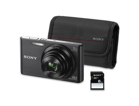Máquina Fotográfica Compacta SONY W830 (Preto - 20.1 MP - ISO: 80 a 3200 - Zoom Ótico: 8x) Máquina Fotográfica Compacta SONY W830 (Preto - 20.1 MP - ISO: 80 a 3200 - Zoom Ótico: 8x) — 20.1 MP | Zoom ótico: 8x