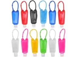 Nuobesty Pacote Com 20 Frascos De Viagem Flexíveis De 30ml Em Silicone E Pet À Prova De Vazamentos Com Gancho Portátil