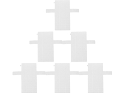Conjunto De 6 Painéis De Malha Plástica Branca