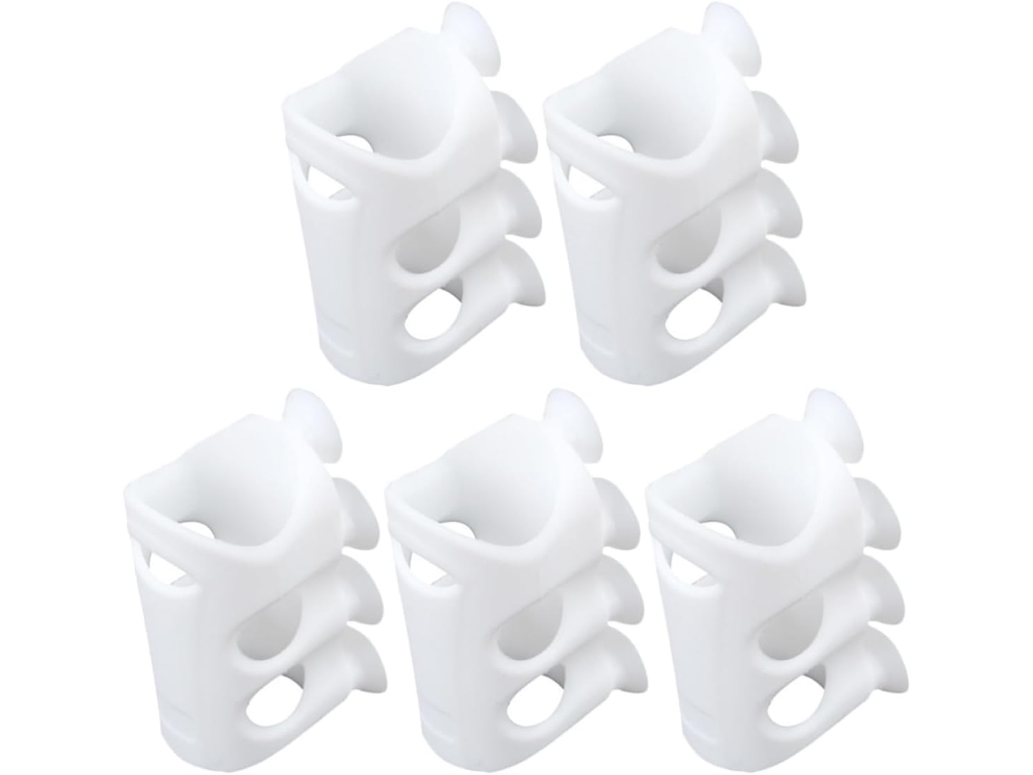Ganazono Conjunto De 5-suportes Silicone Com Ventosa Para Mangueira Chuveiro, Reutilizáveis E Sem Pregos, Fáceis De