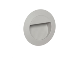 Baliza Exterior Led 1,5w Encastrável De Parede Alumínio Olite Ip65 Prateado