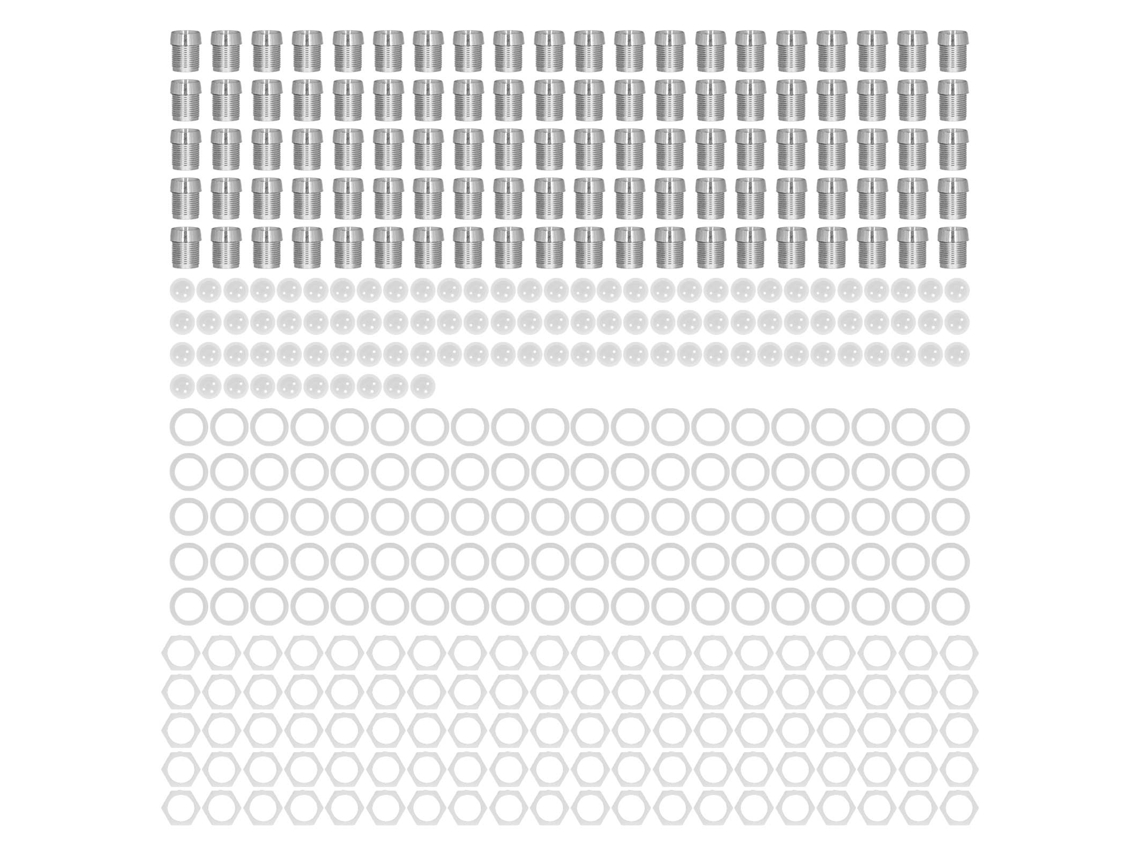 100 Peças de Suporte Led de 0,3 Polegadas Plástico Cromado Base Estável para Indicador Diy