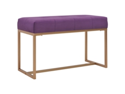 Vidaxl Banco 80 Cm Veludo Roxo