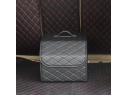 Caixa De Armazenamento Dobrável Para Porta Malas De Carro, Design De Grade Rômbica, Tamanho Pequeno 33 X 32 X 30 Cm Olysi Shop