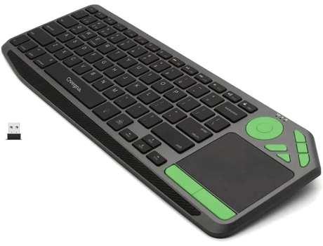 Teclado Sem Fio com Bateria Integrada Backlit Bluetooth e 2.4Ghz Ultrafino Touchpad para Smart Tv Tablets Sob Ios Android Pc Sob OVEGNA K26