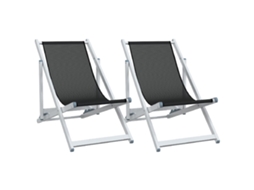 Folding Chair, Folding Chairs Vidaxl Preto Alumínio (n/a)