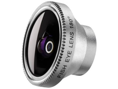 Objetiva para Smartphone WALIMEX Fish-Eye 180 Prateado