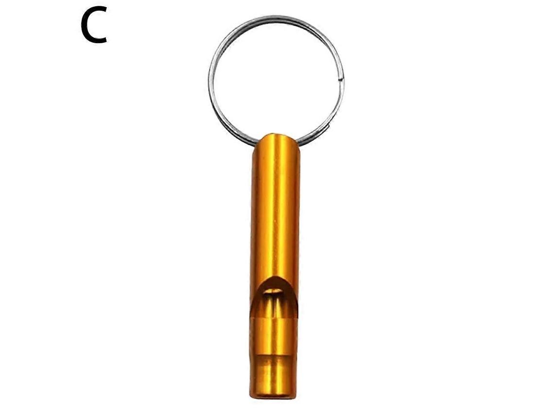 Pingente De Apito De Metal Com Chaveiro Para Atividades Ao Ar Livre E Sobrevivência.