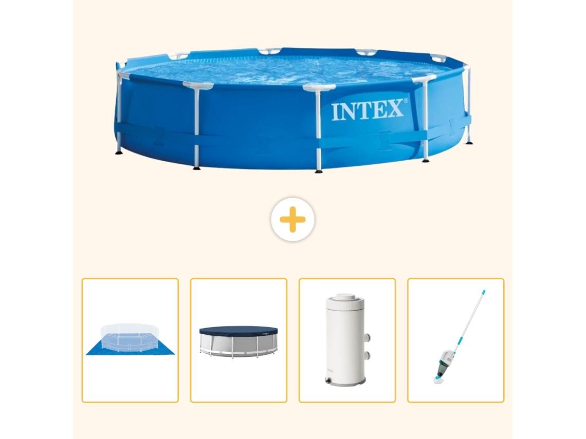 Intex Piscina Com Estrutura Redonda - 366x76 Cm - 5-peças S114
