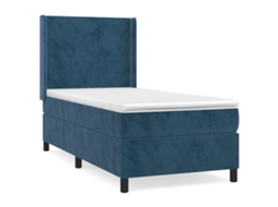 Box Spring Bed, Box Spring Beds Vidaxl Azul Veludo (100 X 200 Cm)