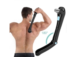 Homens Elétricos Para Trás Barbeador Depilação Manual Sem Fio Dobrável Corpo Aparador De Cabelo Chuveiro
