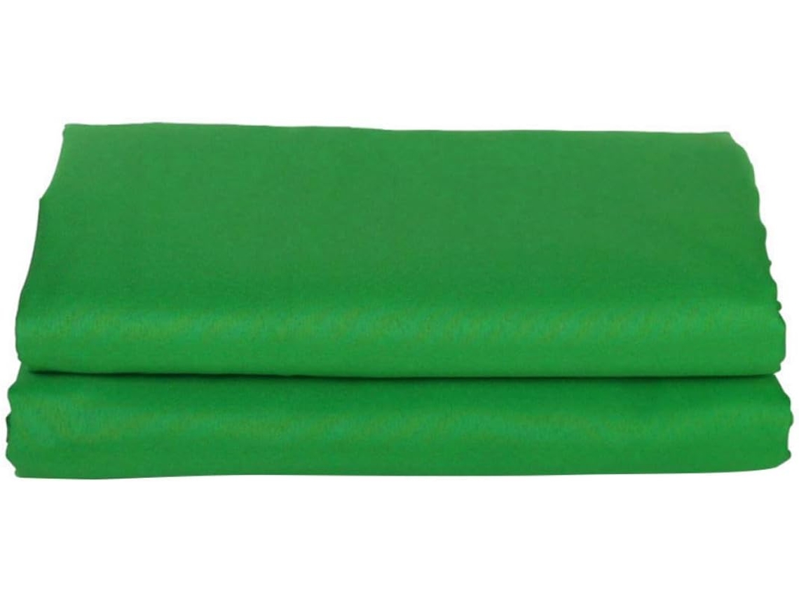 Tecido De Fundo Verde Em Poliéster E Algodão, Reutilizável E Fácil De Lavar.