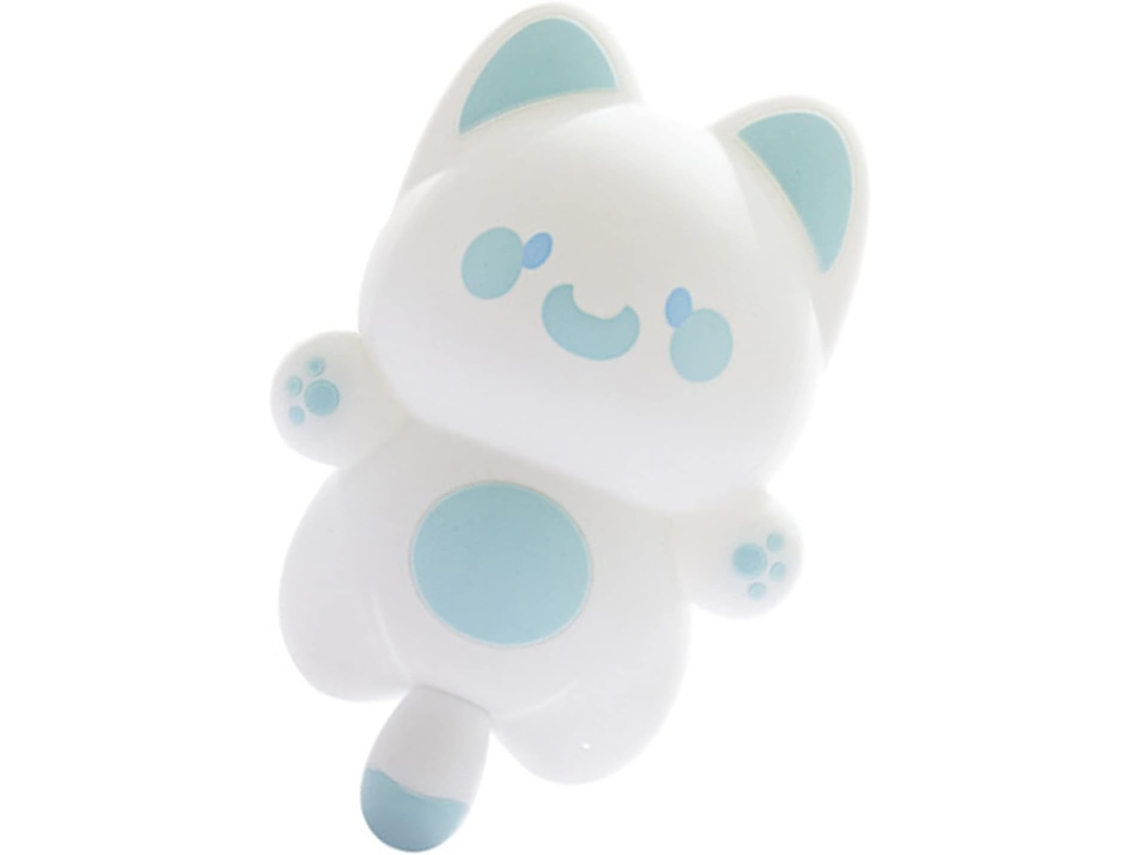 Luminária Noturna De Gato Multicolorida Em Silicone Macio Com 3