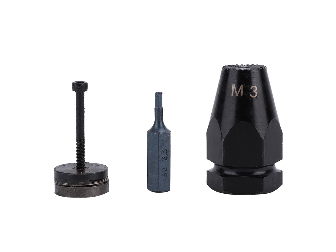Cabeça De Pistola De Remache Neumático De Liga Dura Para Parafusos De Remache (m3, Cabo Hexagonal Retangular)