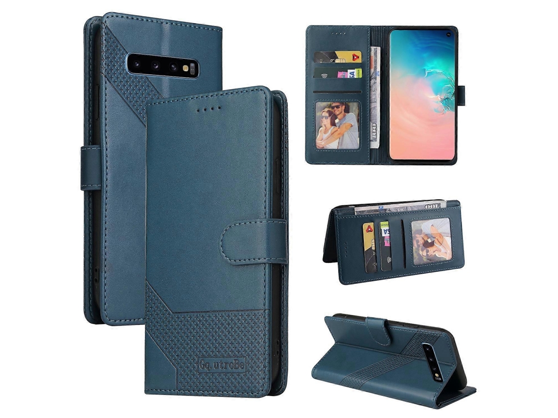 Capa De Couro Magnética Com Sensação De Pele Gqutrobe Para Samsung Galaxy S10