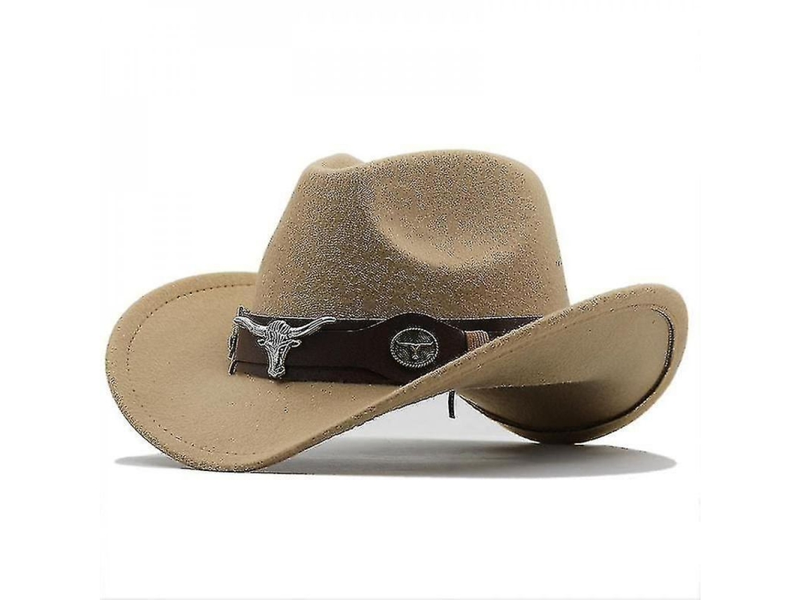 2026 sombrero Vaquero de Lana Negro Unisex para Hombres Y Mujeres Talla 56 58cm Gorra Casual Jxf 549 Jxf 549 Tan