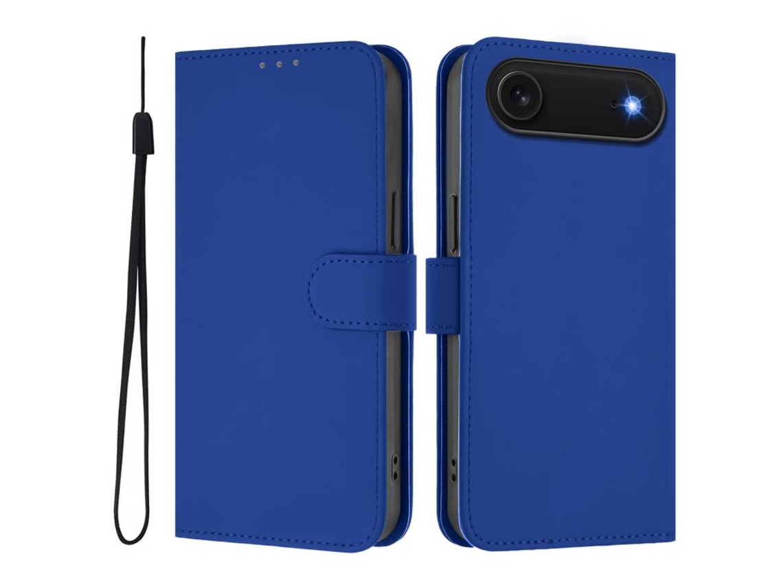 Capa De Couro Sintético Para Iphone Air - Toque Suave - Cor Sólida - Com Cordão