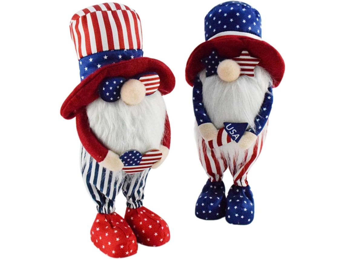Anões De Pelúcia Americanos, Elfos Patrióticos, Decoração Exclusiva Para Festas Do Dia Da Independência