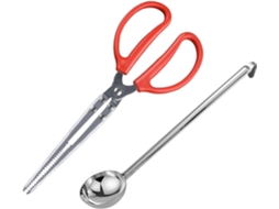 Conjunto De Pinça E Pá Para Fogueira Fenteer, Acessórios De Metal Para Camping E Fogueiras